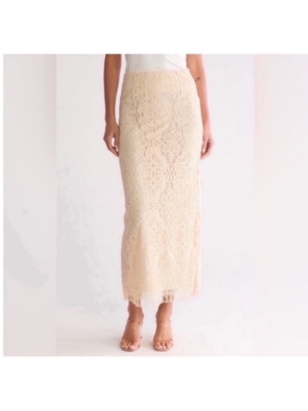 Parker Cream Lace Maxi Skirt 12